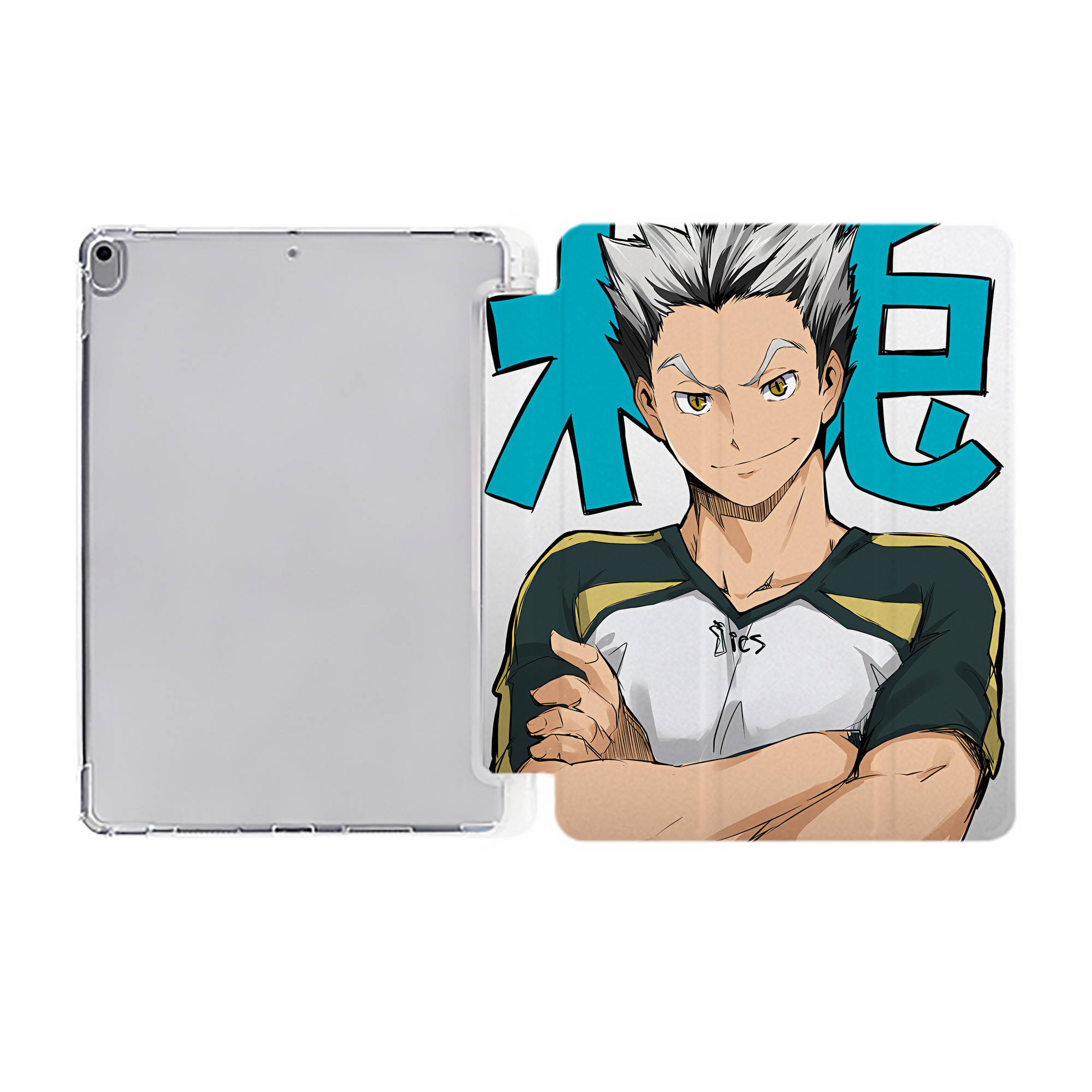 （画像用） ハイキュー!! Haikyu!! IPad ケース ペン収納付き 三つ折りスタンド PUレザー×シリコン 対応機種9.5/10.5/10.9インチ